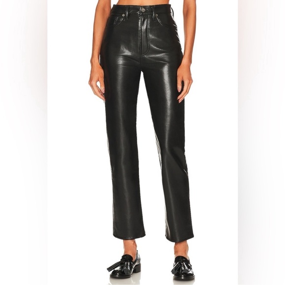 AGOLDE 90s Pinch Waist Leather Pants - Picture 2 of 6